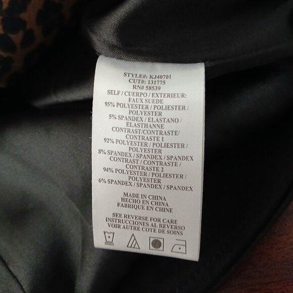 NWT Kut From The Kloth Moto Jacket S Jayden Faux Suede Black Leopard Lined - Picture 15 of 16